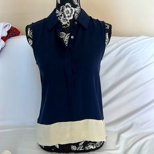 Theory silk sleeveless blouse
